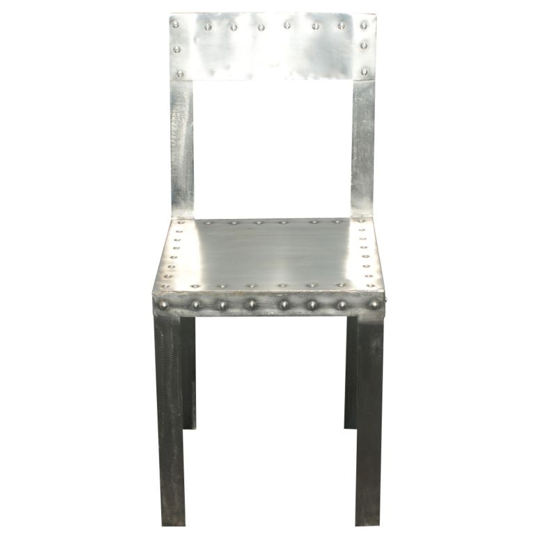 Eight Industrial Metal Dining Chairs In Good Condition In Pasadena, TX
