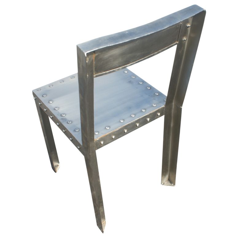 Eight Industrial Metal Dining Chairs 1