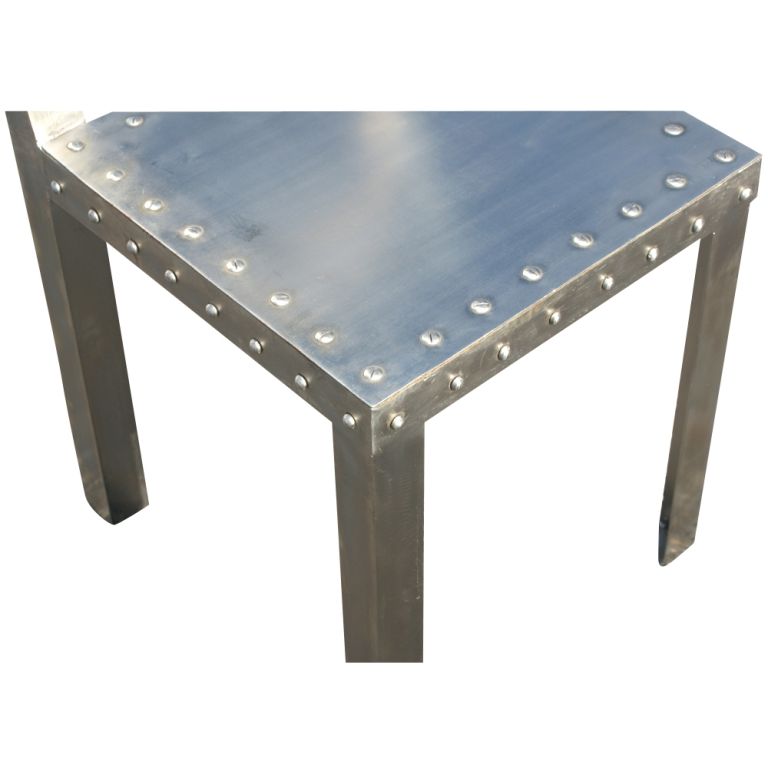 Eight Industrial Metal Dining Chairs 2
