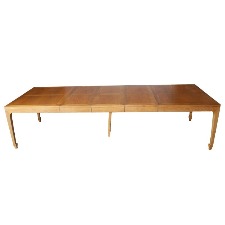 Mid-20th Century Michael Taylor For Baker Large Extension Dining Table
