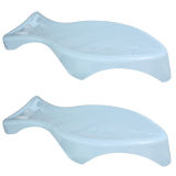 Pair of Fiberglass Fish Shaped Chaise Lounges