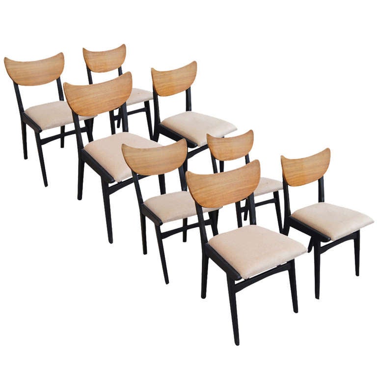 Set of 4 Vintage Mid Century Danish Dining Chairs For Sale at 1stdibs
