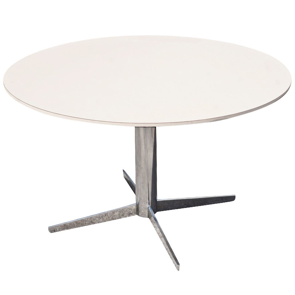 Vintage Dinette Table on a Chrome Base For Sale