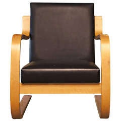 Mid Century Modern Alvar Aalto Birch Scroll Chair