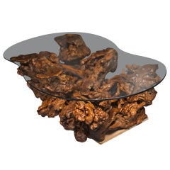 Vintage Hawaiian Wood Burl Coffee Table  ( 60% OFF original price of $2500 )