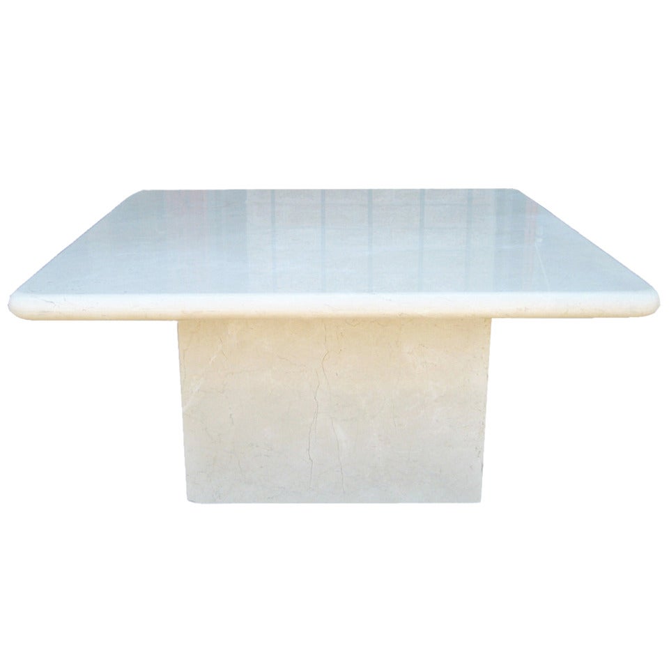 Crema Marfil Marble Occasional Table Made In Spain For Sale