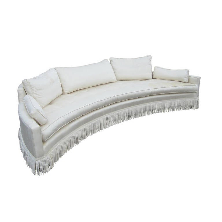 Mid-20th Century Vintage Curved Sofa by Harvey Probber