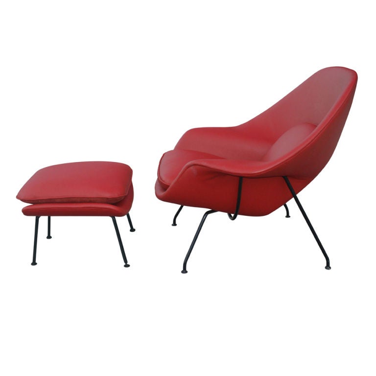 womb chair red