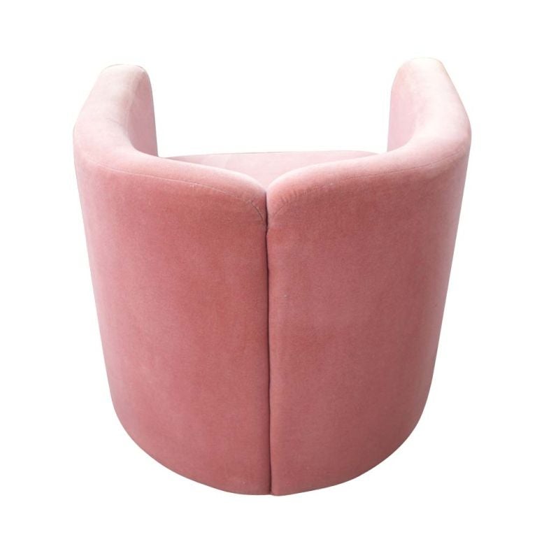 Italian Pair of Tecno Mohair Lounge Chairs