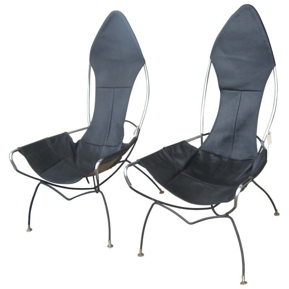 Pair of Vintage Tony Paul Sling Chairs For Sale