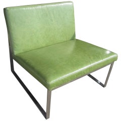 B.2 Lounge Chair Designed by Fabien Baron for Bernhardt in Green Patent Leather
