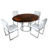 Milo Baughman Style Table And Four Chairs