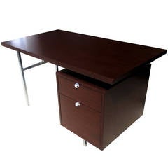 54" Vintage Single Pedestal Desk by George Nelson for Herman Miller 3