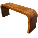 Burled Console Table