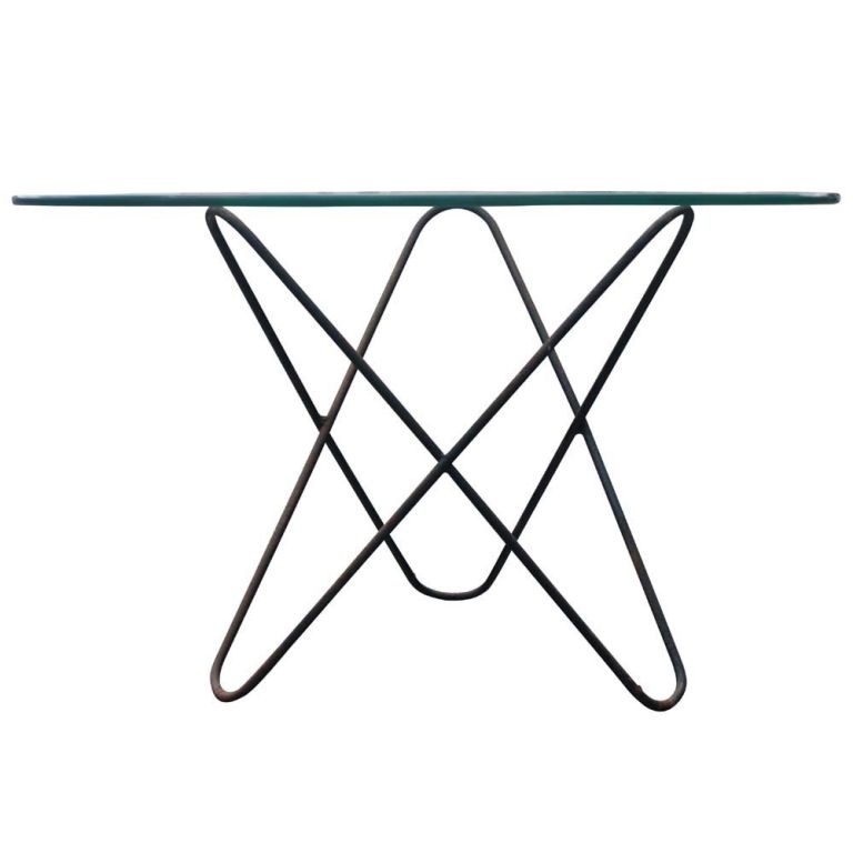 Hardoy Iron And Glass Butterfly Coffee Table