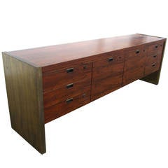 Executive Rosewood Credenza by Roger Sprunger for Dunbar