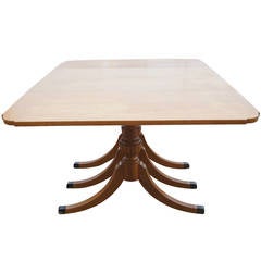 Five to Eight Foot Vintage Mahogany Dining Table with Drop Leaves by Rway 4
