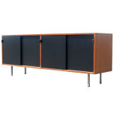 Florence Knoll For Knoll Walnut And Ebonized Credenza Buffet