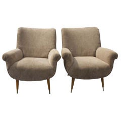 Pair Of Italian Lounge Chairs