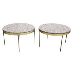 Pair Of Nicos Zographos Bronze And Granite Side Tables 11