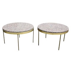 1 Nicos Zographos Bronze And Granite Side Table 