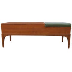 Vintage Teak Compartment Bench by Nathan 1916 2