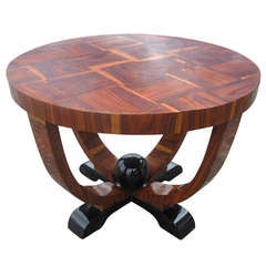 Small Art Deco Style Inlaid End Table