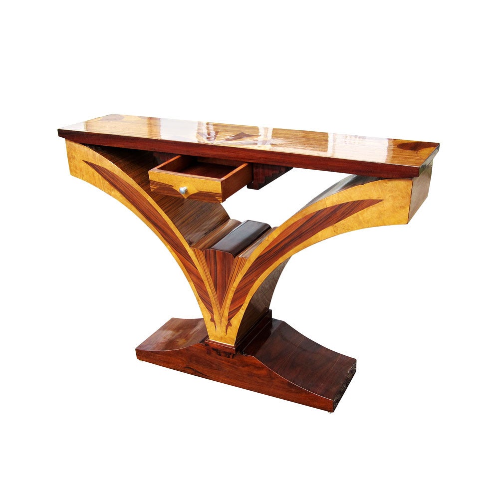 Unknown Art Deco Style Sunburst Console Table