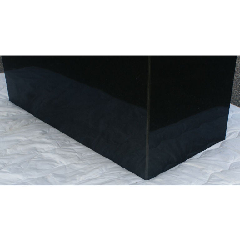 Modern Black Granite Conference Dining Table