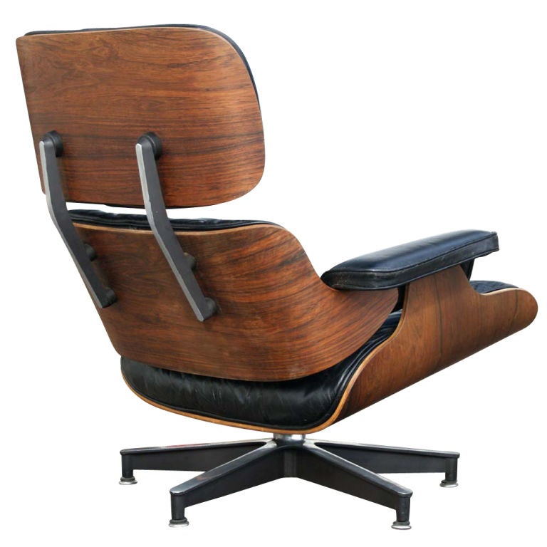 American Rare Early Eames For Herman Miller Lounge Chair And Ottoman