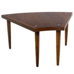 American of Martinsville Walnut Inlay Side Table