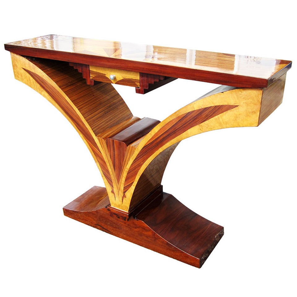 Art Deco Style Sunburst Console Table