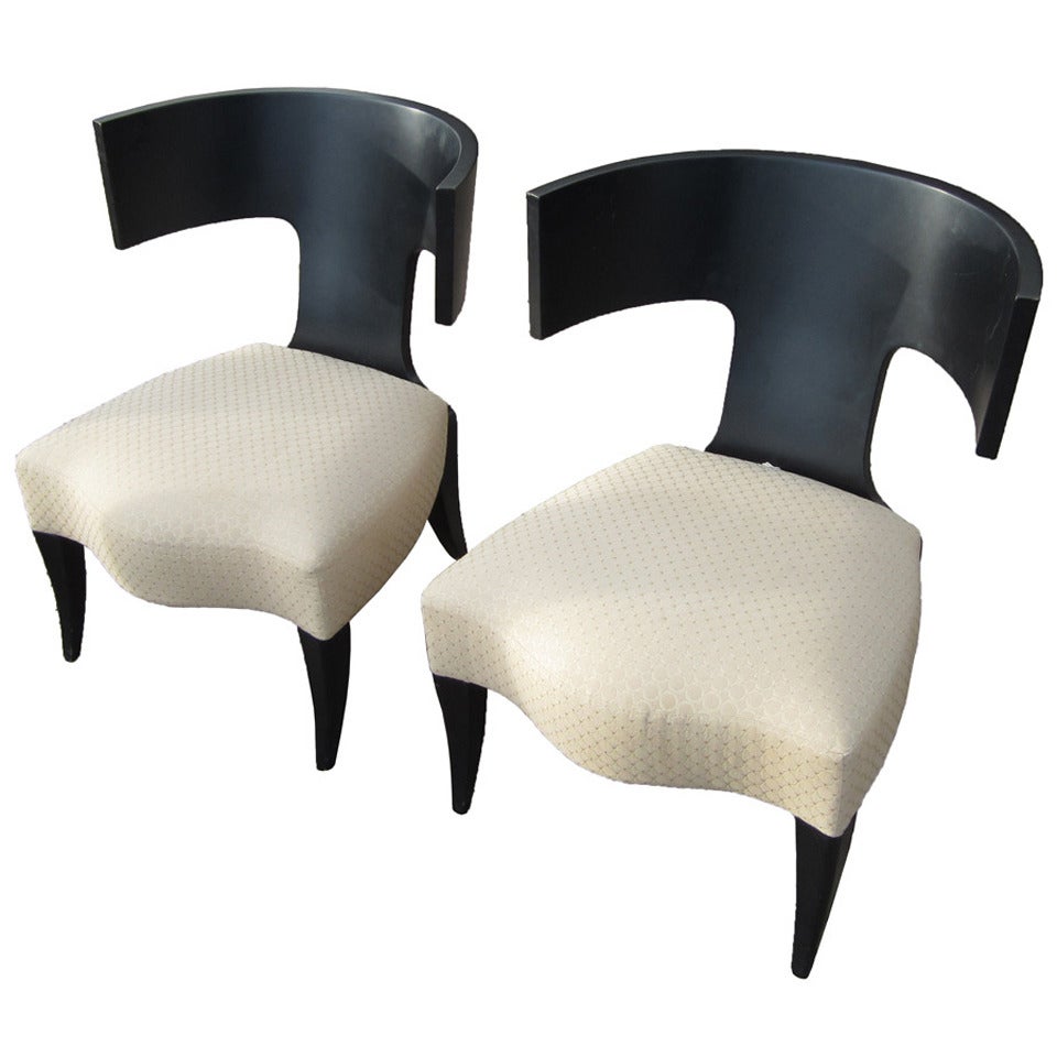 Pair of Klismos Chairs Made by Donghia