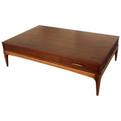Vintage Lane Walnut Coffee Table with Drawer