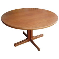 Vintage Teak Dining Table with Leaves Designed by Karl Erik Ekselius for JOC