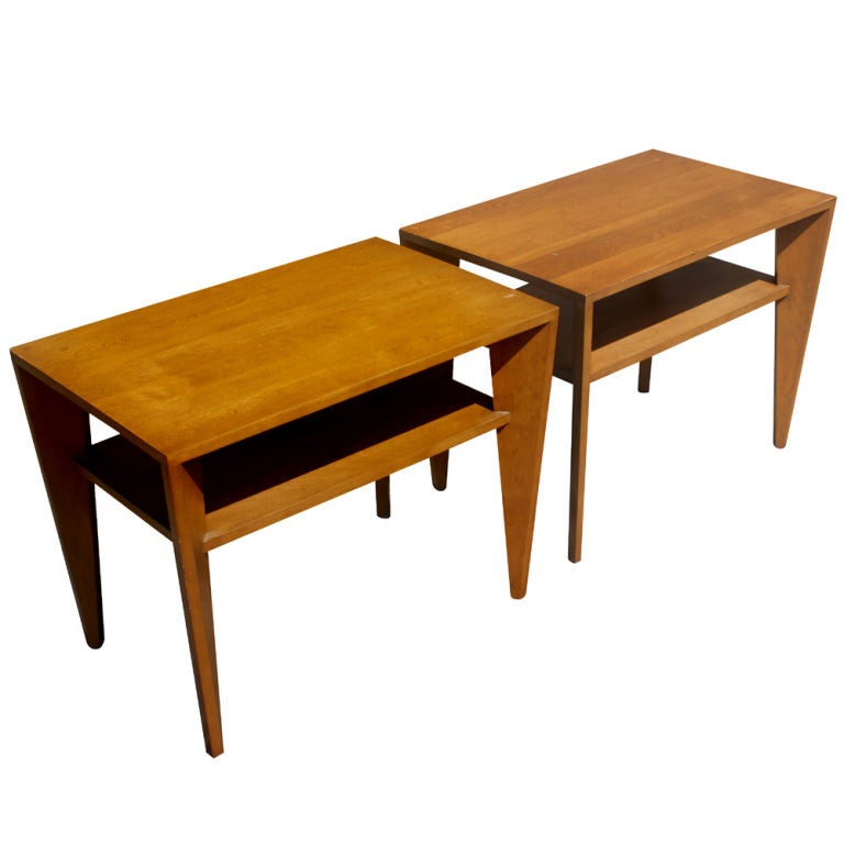 Pair Of Russel Wright For Conant Ball Modernmates Side Tables