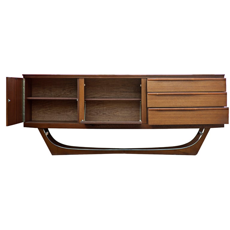 Stylish Mid Century Teak Buffet Credenza