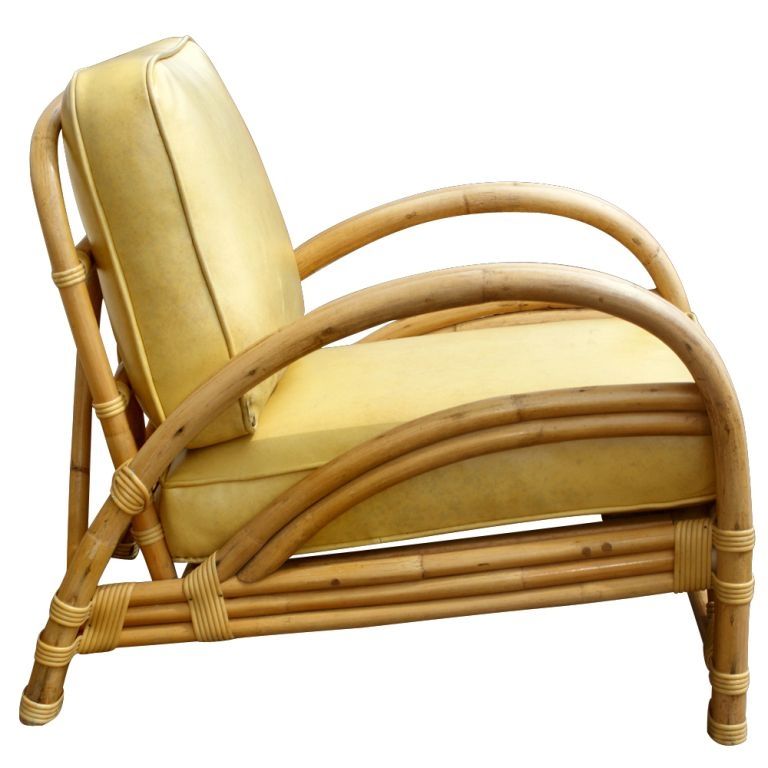 vintage rattan lounge chair