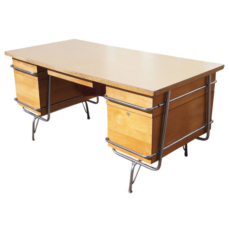 KEM er Heywood Wakefield Trimline Desk at 1stDibs kem weber desk
