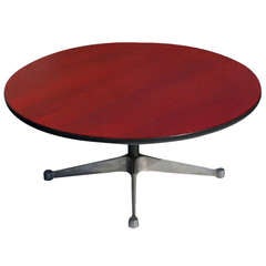 Vintage Crimson Red Herman Miller 36" Side Coffee Table
