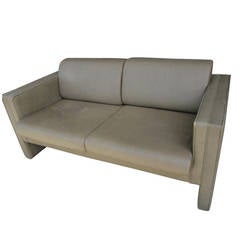 1960s Vintage Mid-Century Modern Brayton Leather Settee 4