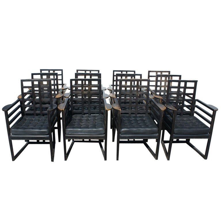 1 Josef Hoffmann Armloffel Chairs Made By Wittmann