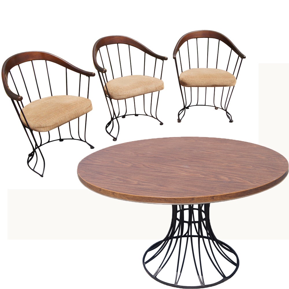 Wire Dining Table And Three Chairs 40% OFF original price of $1400