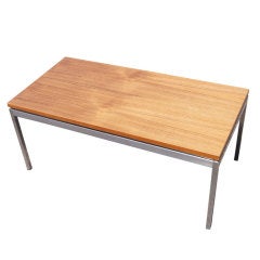 Vintage Rectangular Coffee Table Attributed to Steelcase