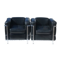 Pair Of Le Corbusier Style Petite Confort Chairs