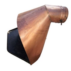 Vintage Mid Century Heavy Copper Firehood Fireplace by Majestic