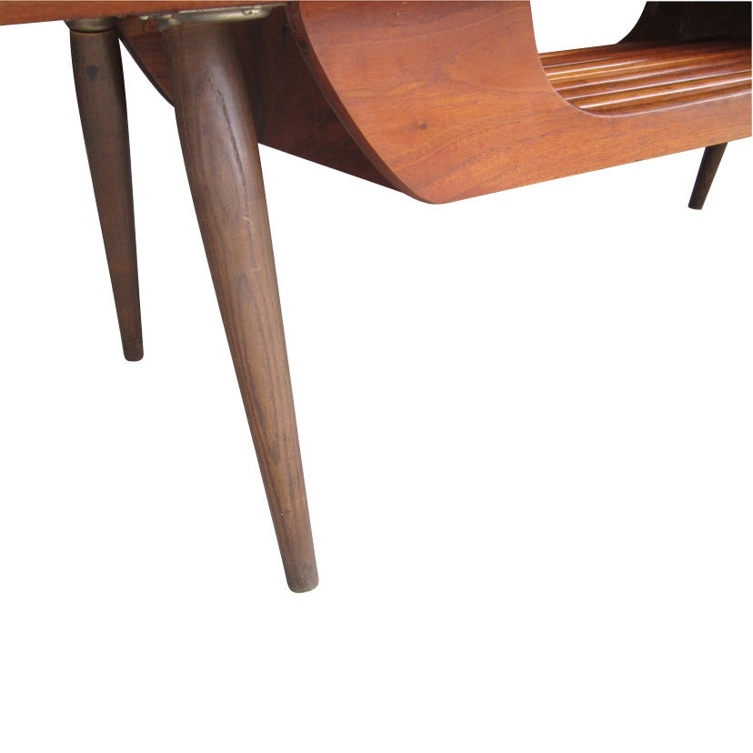 Vintage Danish Style Walnut Coffee Table by Ace High at 1stDibs