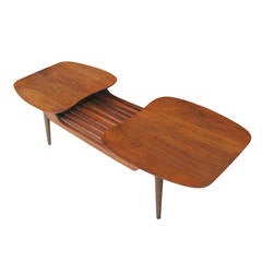 Vintage Danish Style Walnut Coffee Table by Ace High