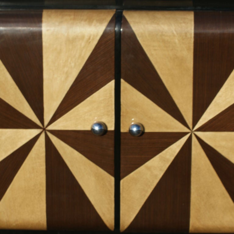 Mid-20th Century Art Deco Two Tone Inlaid Buffet