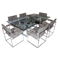 Milo Baughman for Thayer Coggin Dining Table and Six Chairs 5